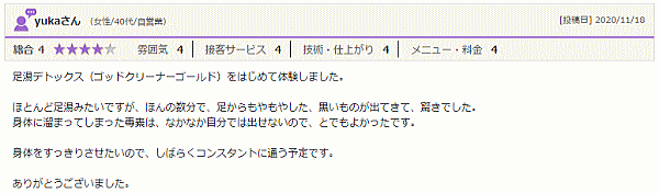 毒素が出せてよかった♪～ゴッドクリーナー体験談～